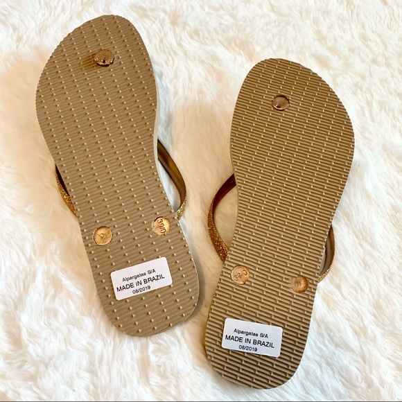 Havaianas | Shoes | Havaianas Rose Gold Glitter Flip Flops Sandals | Poshmark